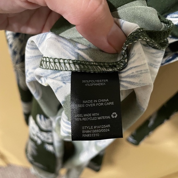 Chic Floral Maxi Dress in Dark Green and White NWOT - Picture 3 of 8